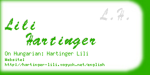 lili hartinger business card